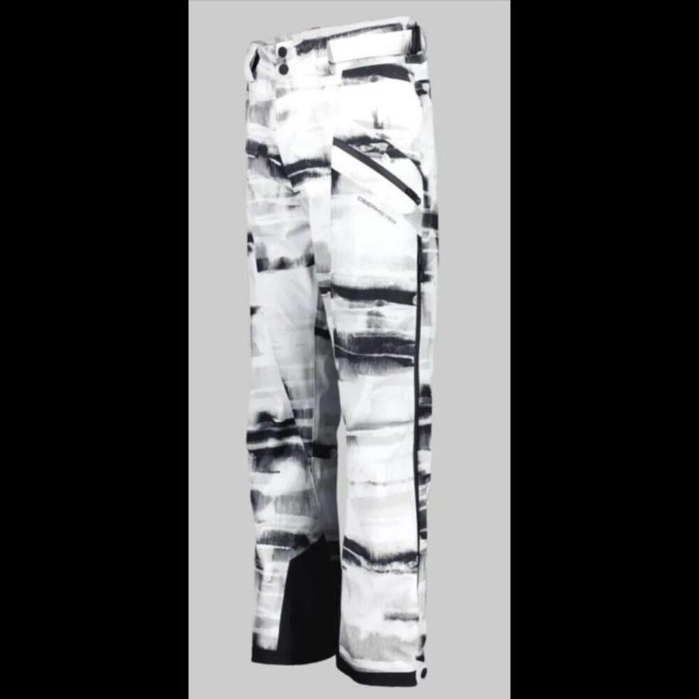 Obermeyer Foraker Shell Mens XL White Out Camo Snowboard Ski Snow Pants